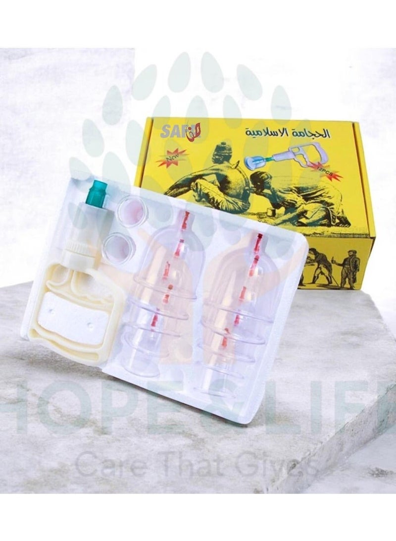 صفا طقم أكواب حجامة طبي معقم للتدليك مكون من 12 قطعة - Image 5